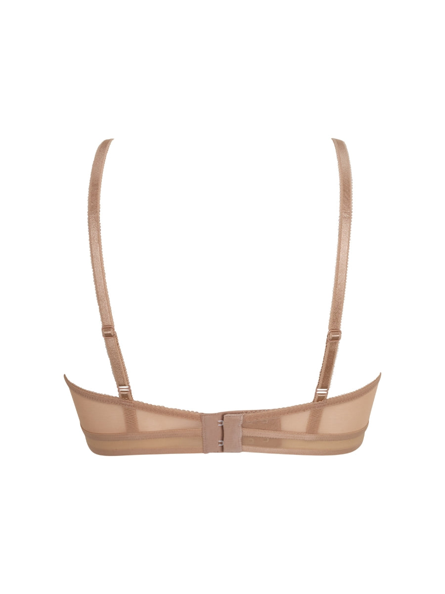 Glossies Lace Sheer Bralette - Nude