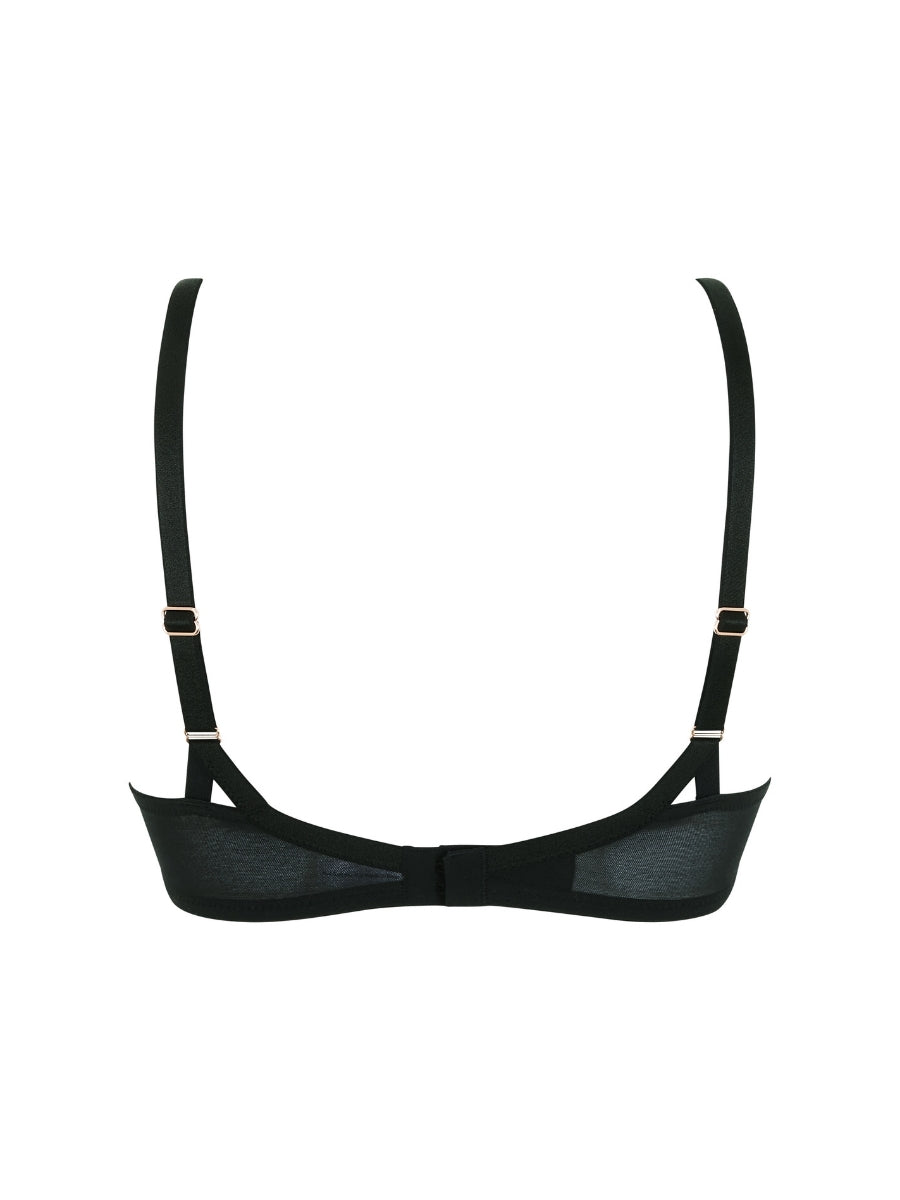 Lacage Padded Plunge Bra - Black