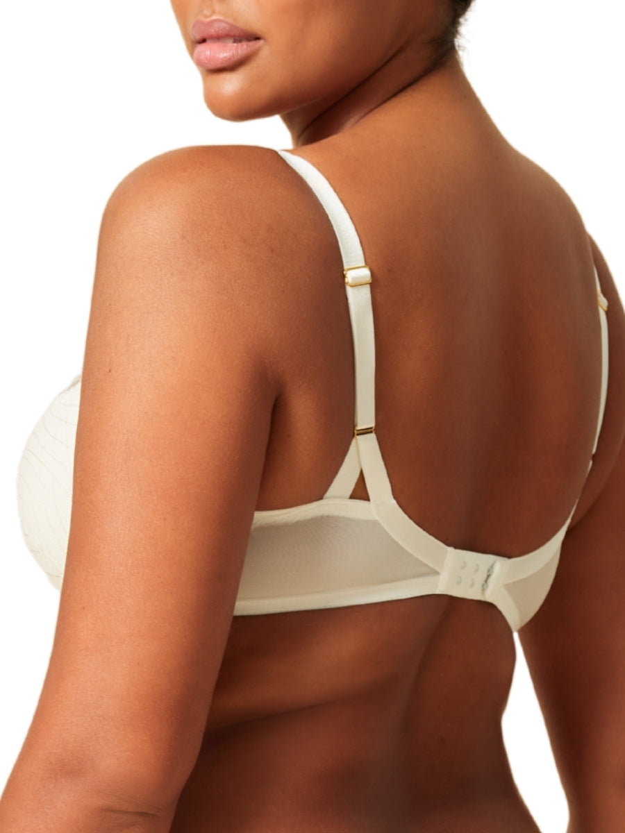 Lacage Padded High Apex Bra - Pale Ivory