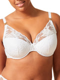 Lace Soirée Padded High Apex Bra - White