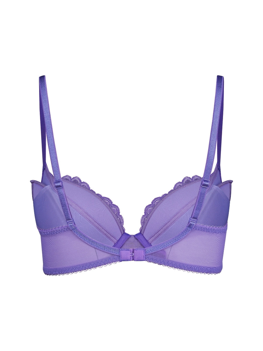 Superboost Lace Padded Plunge Bra - Purple Hebe