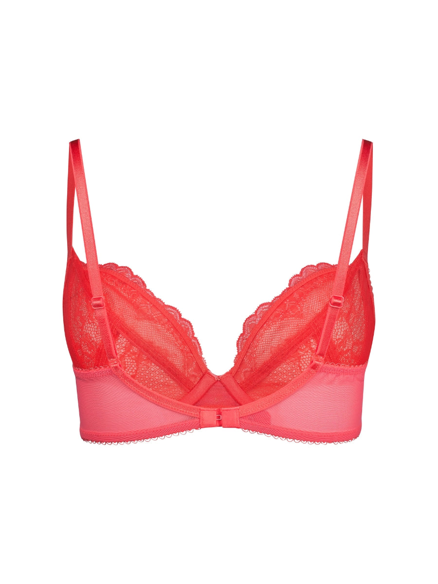Superboost Lace Plunge Bra - Sugar Coral