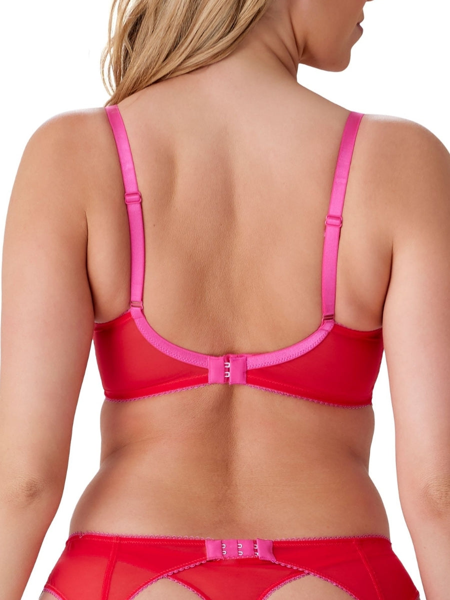 Superboost Lace Plunge Bra - Rose Red
