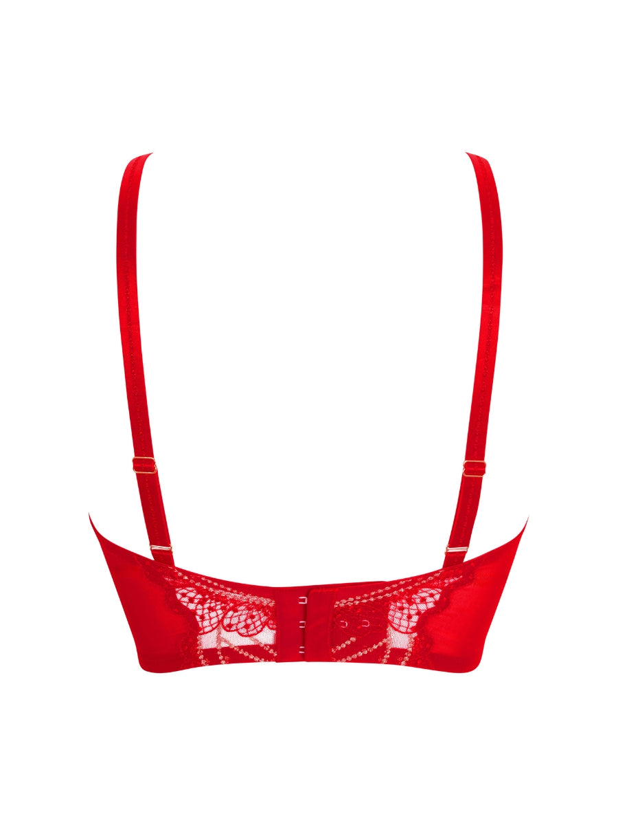 VIP Etoile Padded Longline Bra - Red