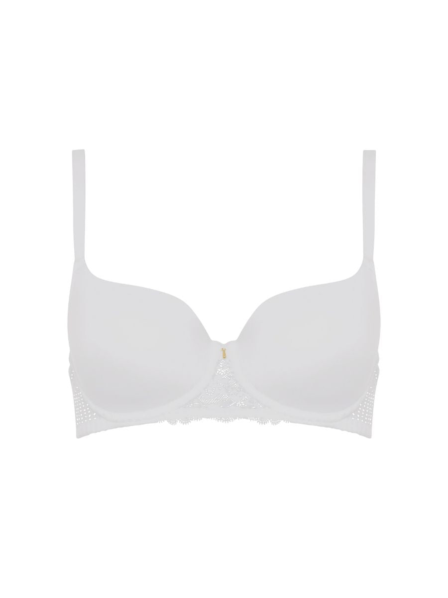 chantelle easy feel marilyn covering t shirt bra white