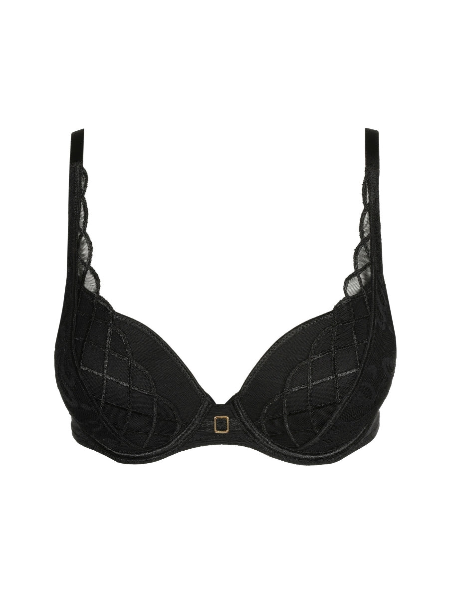 Aven Padded Heartshape Bra - Black