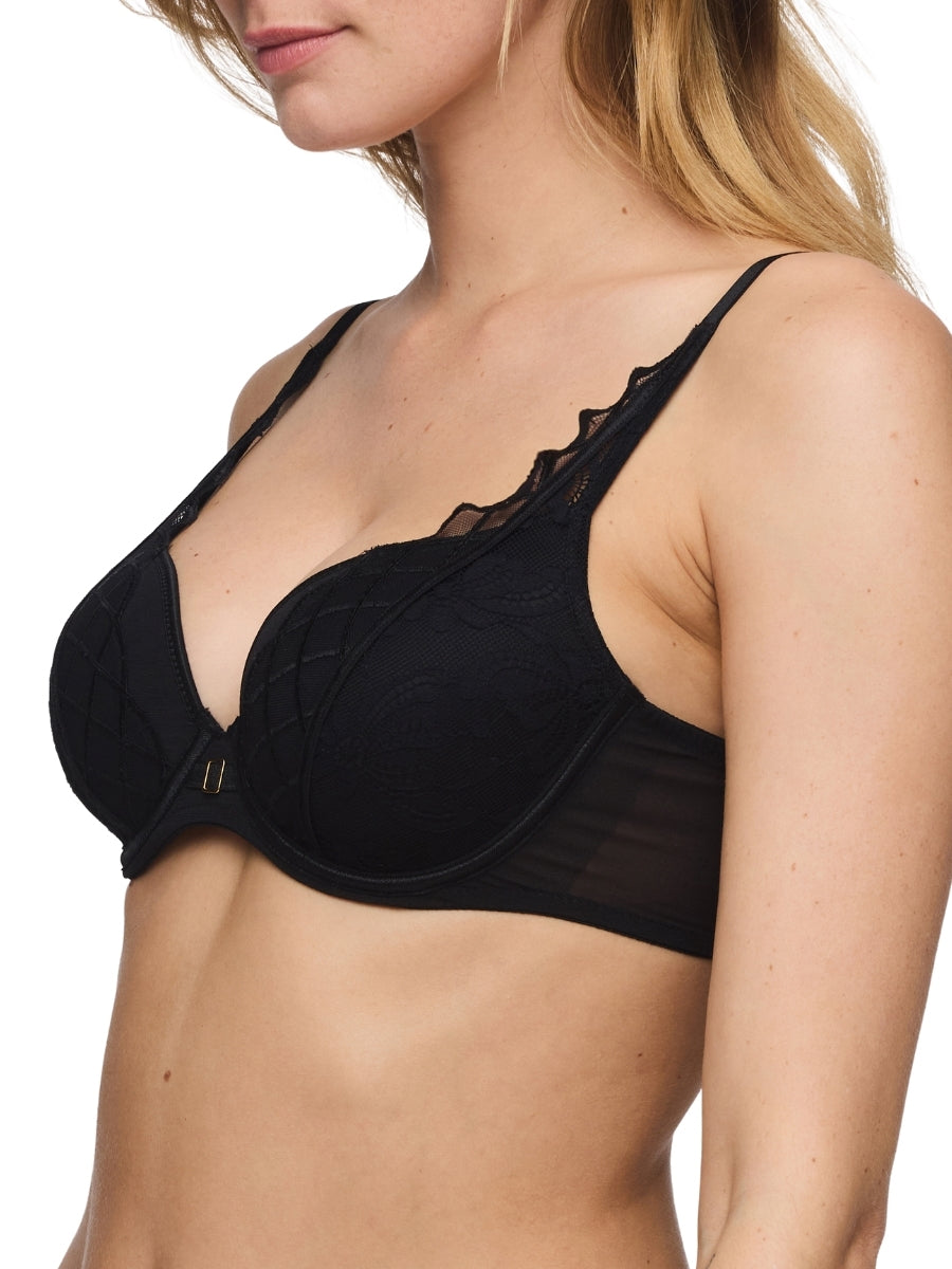 Aven Padded Heartshape Bra - Black