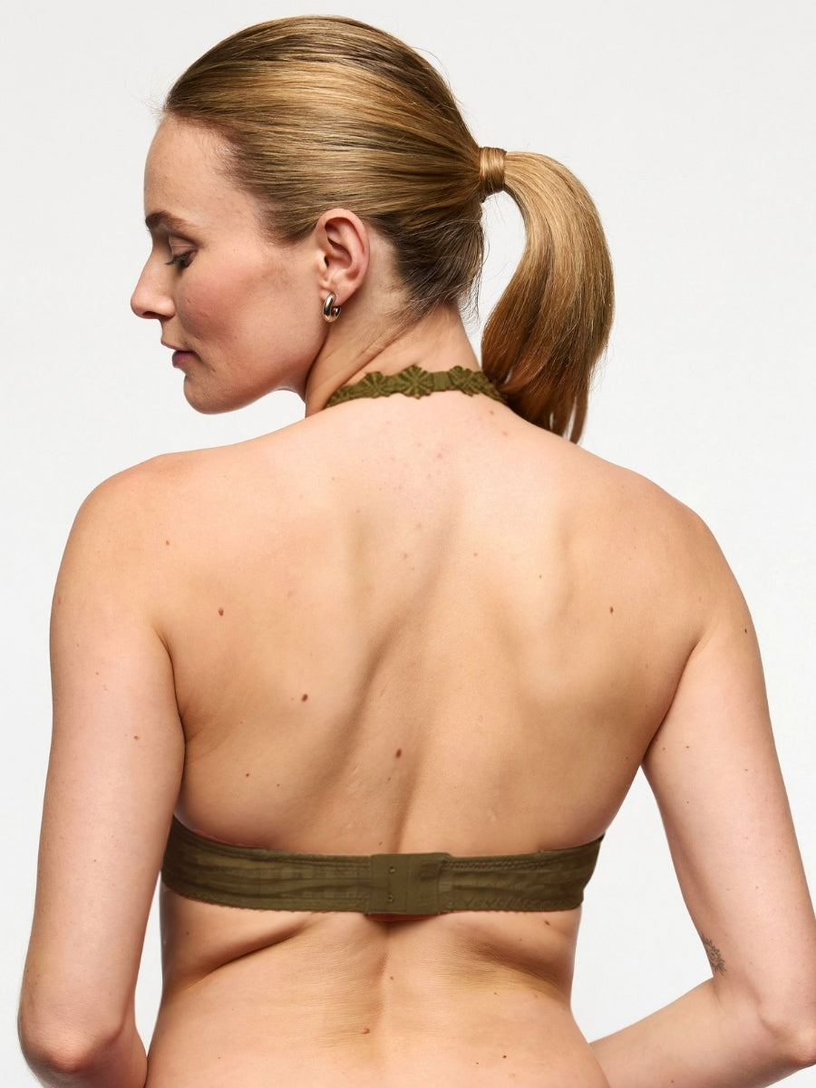 Avero Padded Balcony Bra - Olive
