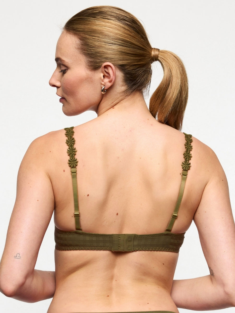 Avero Padded Balcony Bra - Olive