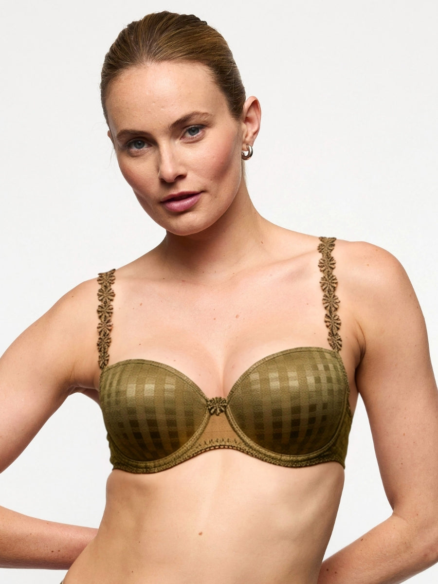 Avero Padded Balcony Bra - Olive