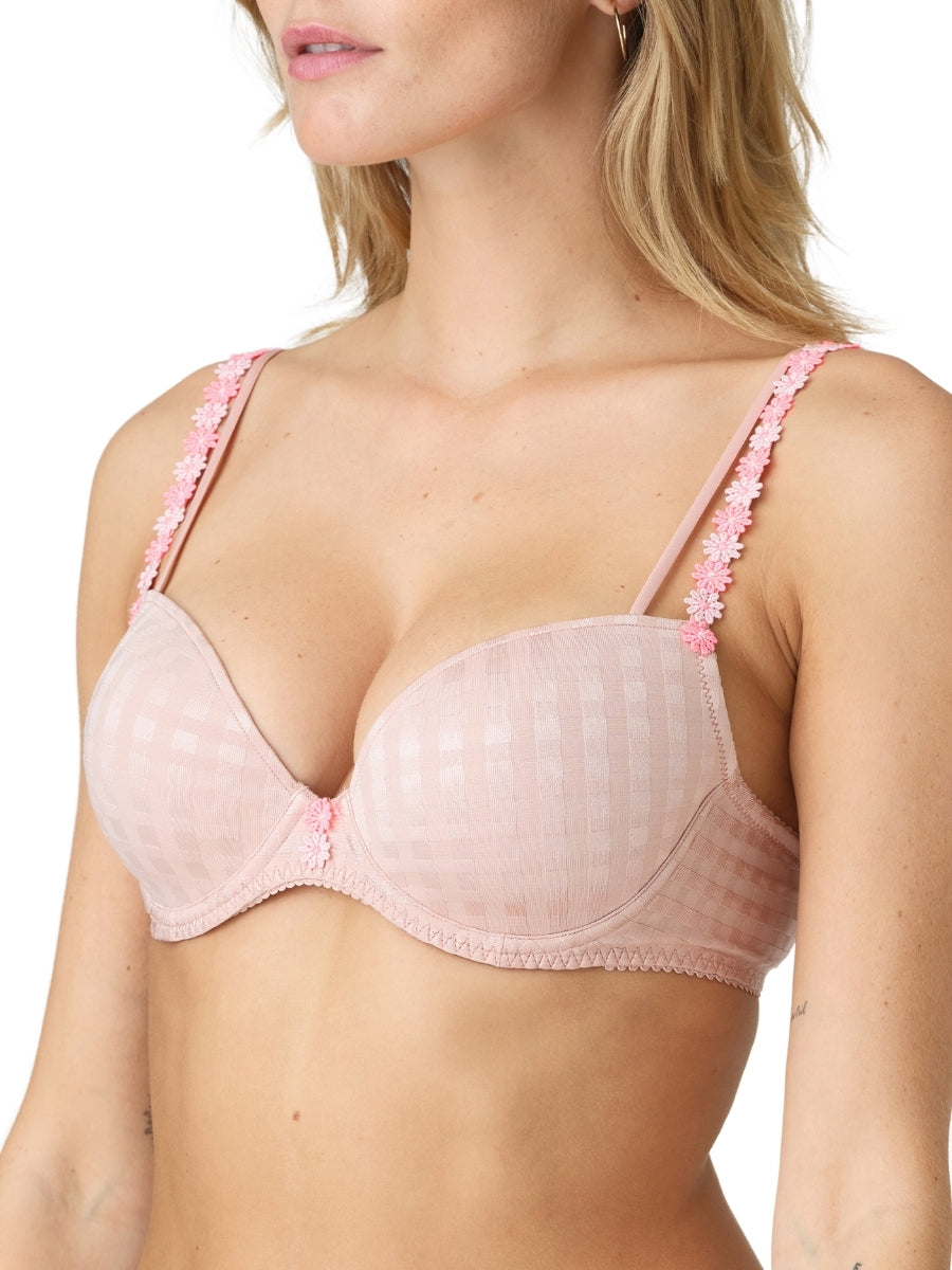 Avero Tiny Padded Plunge Bra - Powder Rose