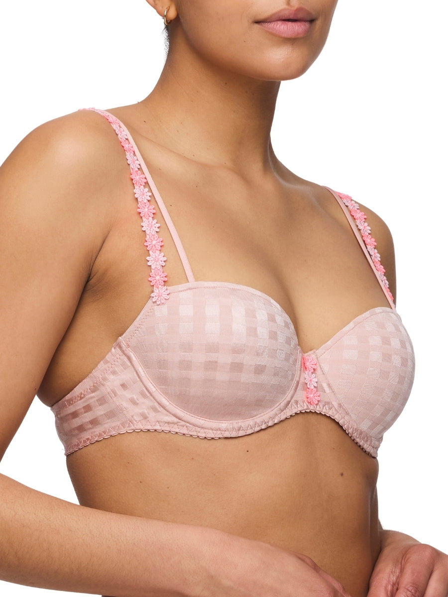 Avero Tiny Padded Balcony Bra - Powder Rose