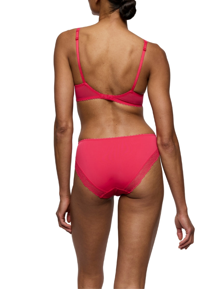 Azelie Padded Plunge Bra - Raspberry