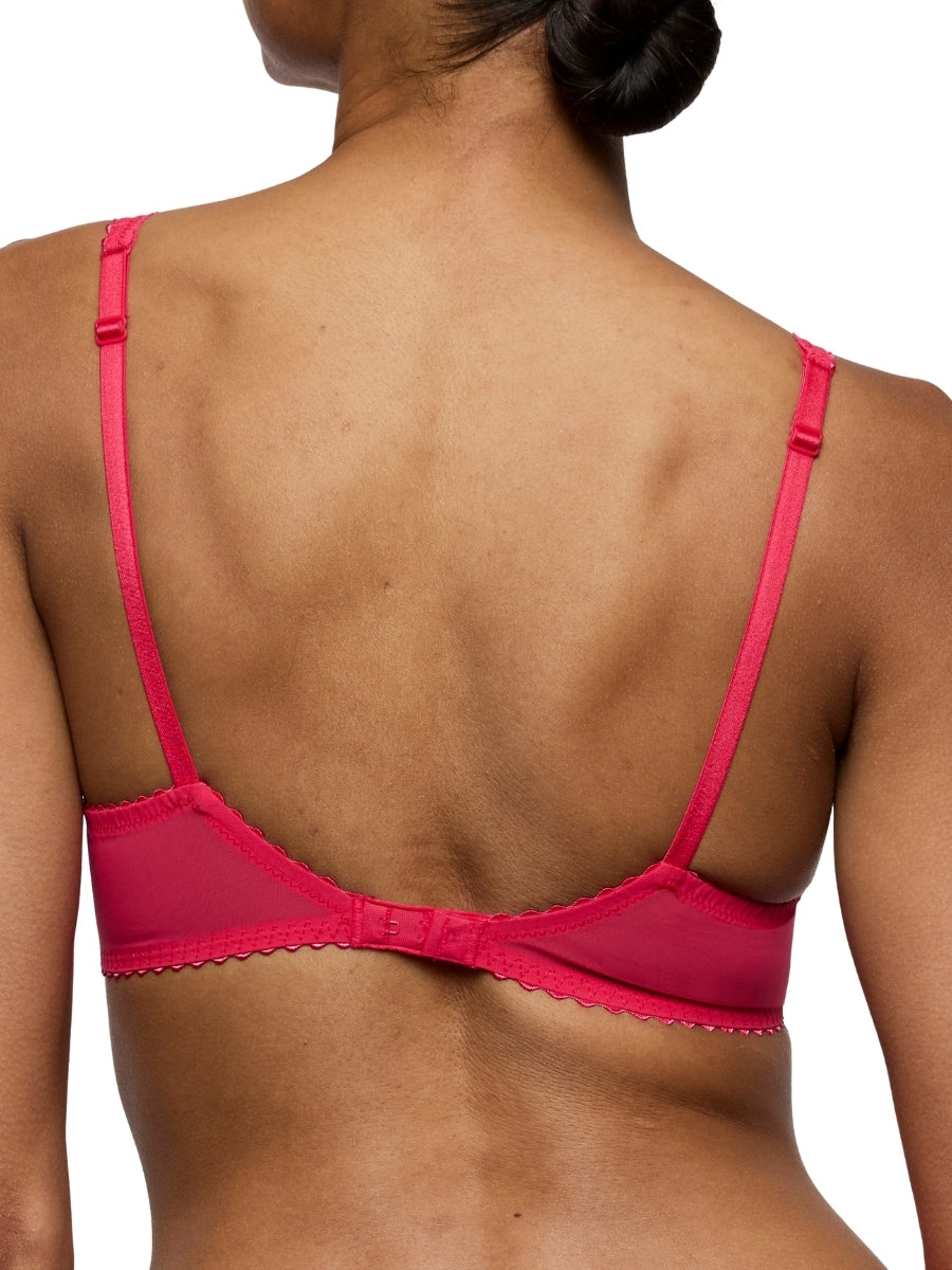 Azelie Padded Plunge Bra - Raspberry