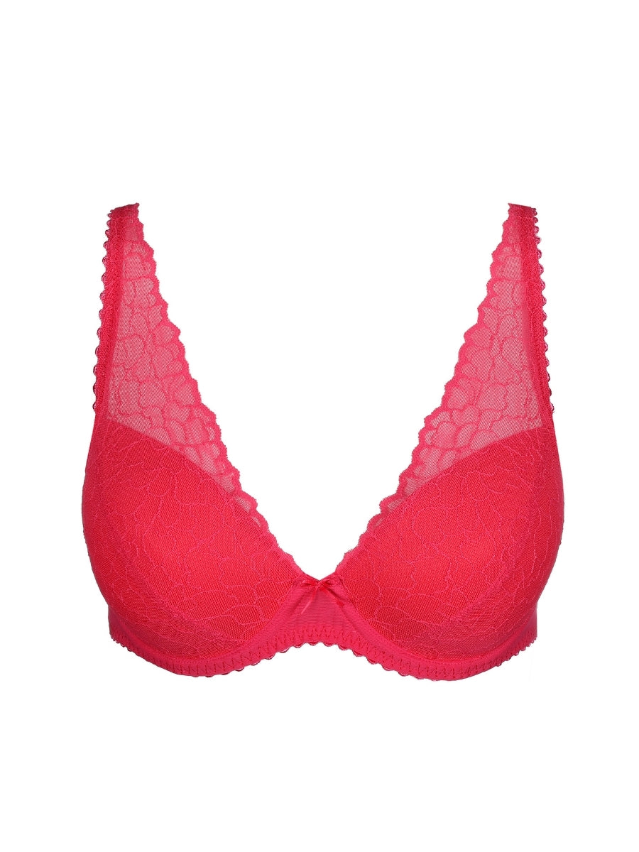 Azelie Padded Plunge Bra - Raspberry