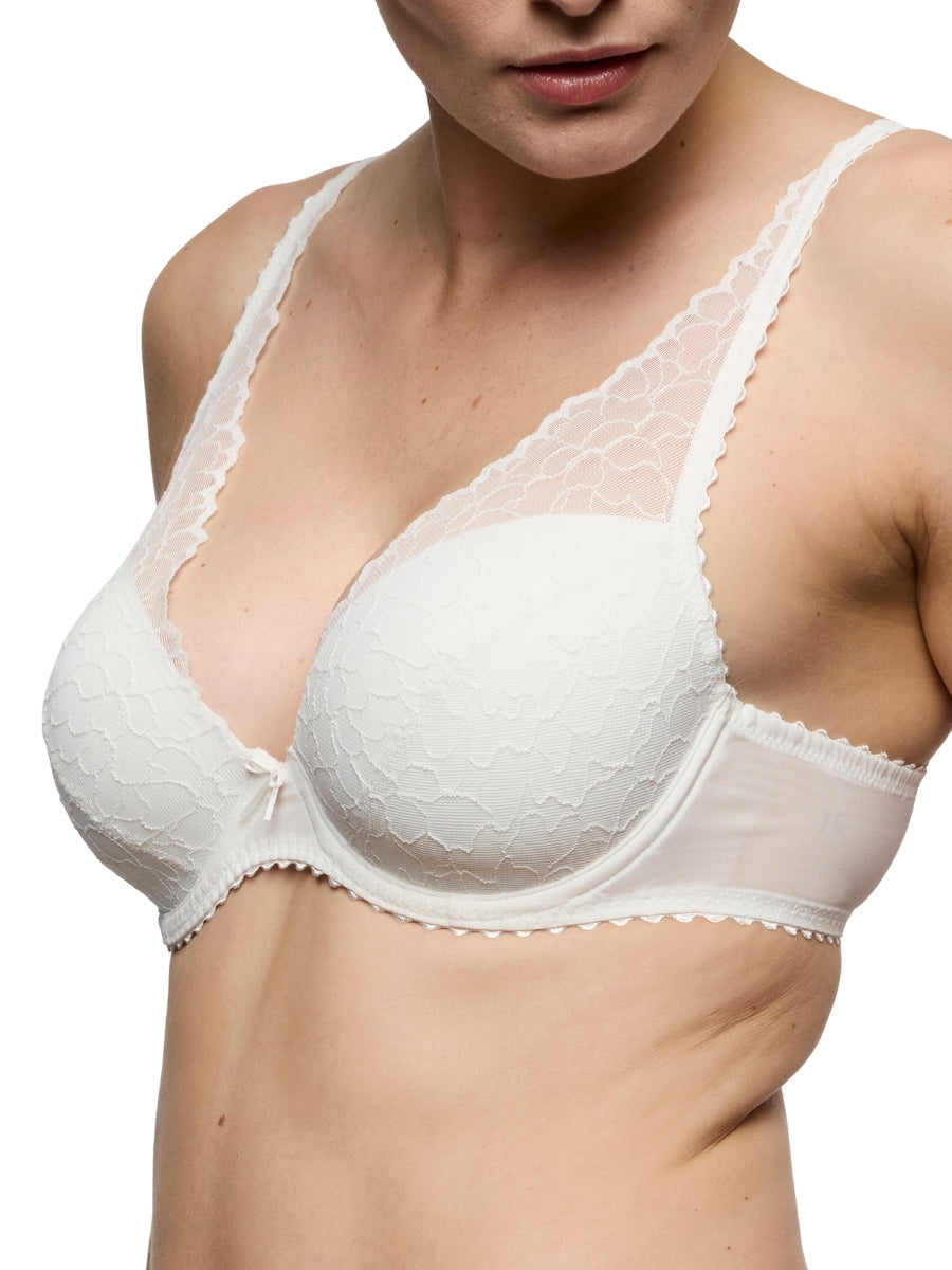 Azelie Padded Plunge Bra - Natural