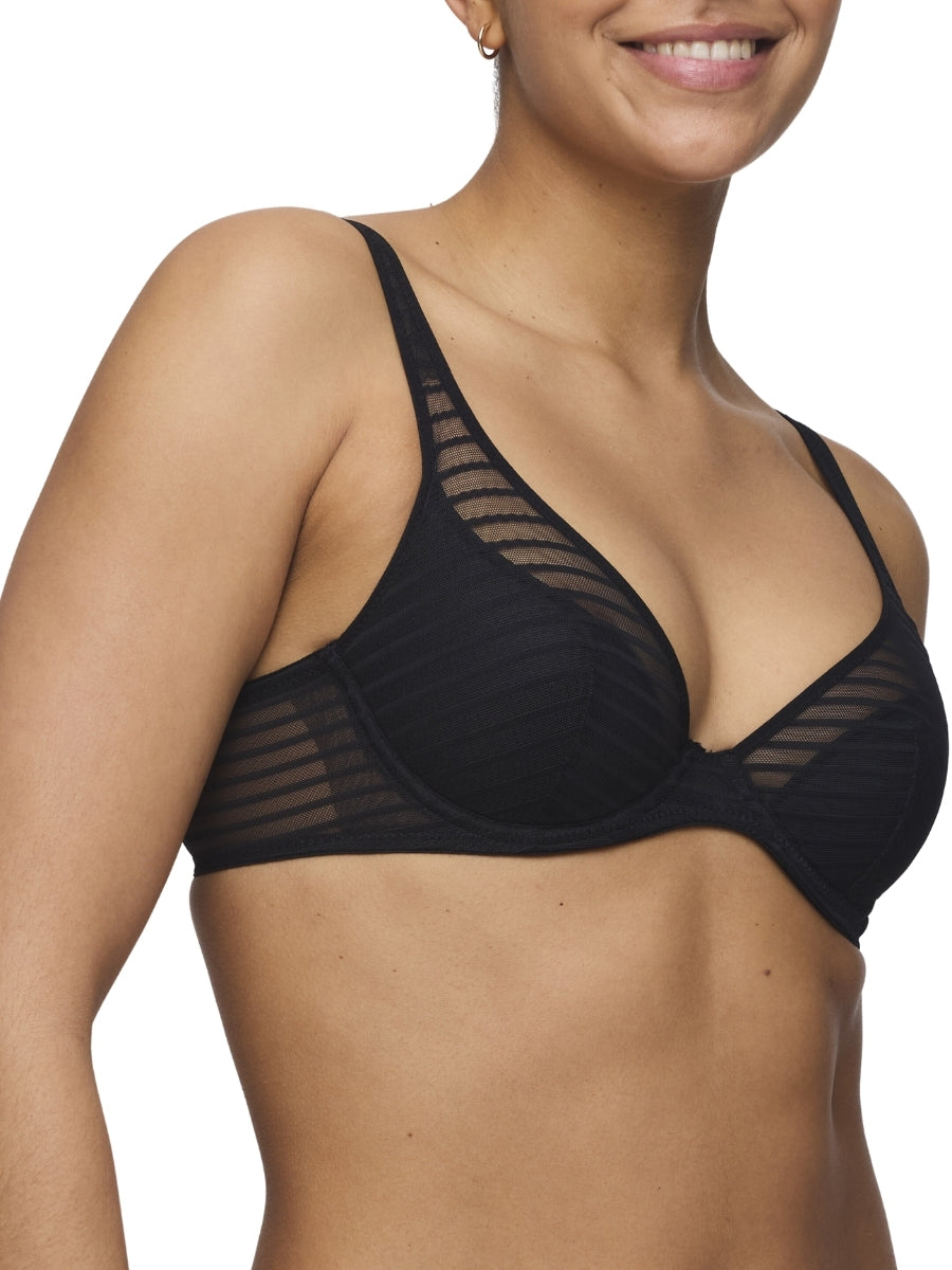 Basyl Half Padded Plunge Bra - Black