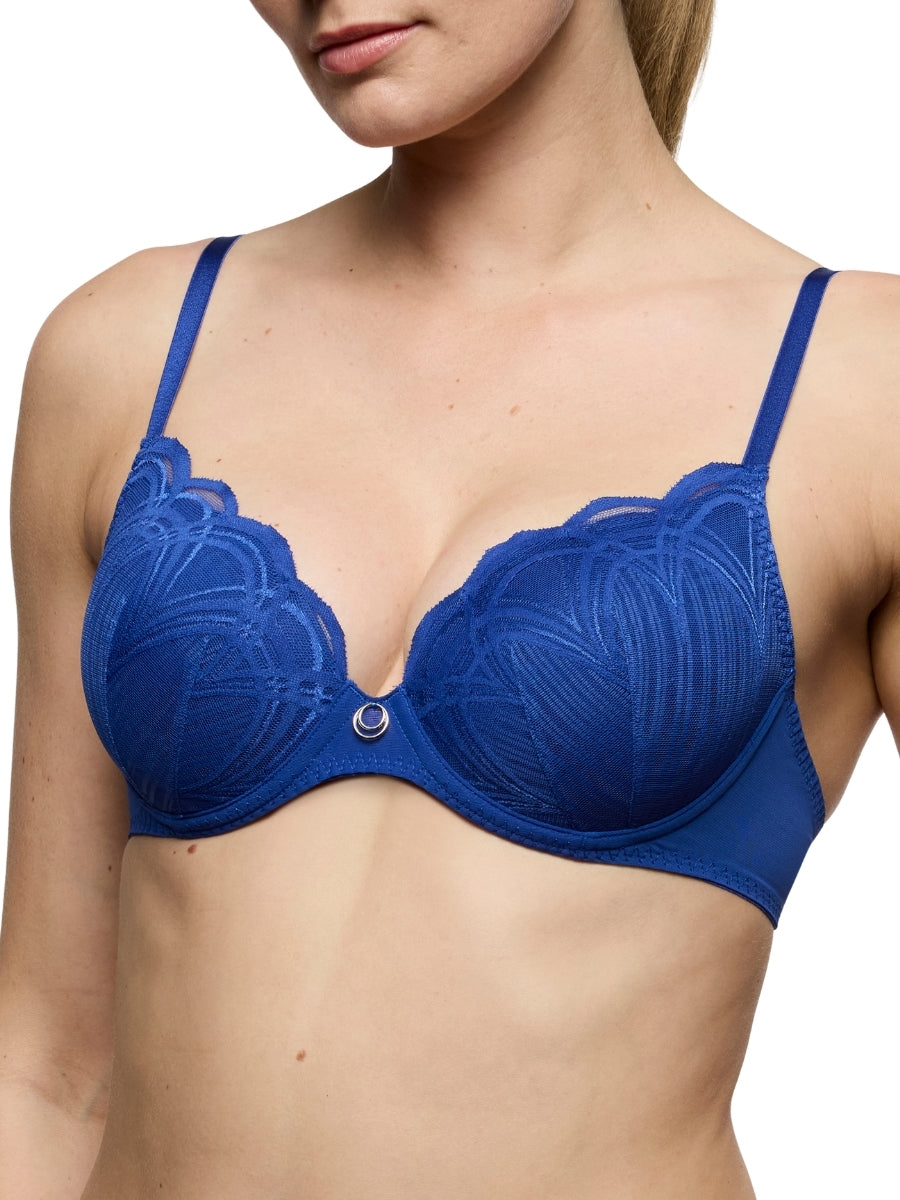 Cathia Padded Heartshape Bra - Stylo Blue