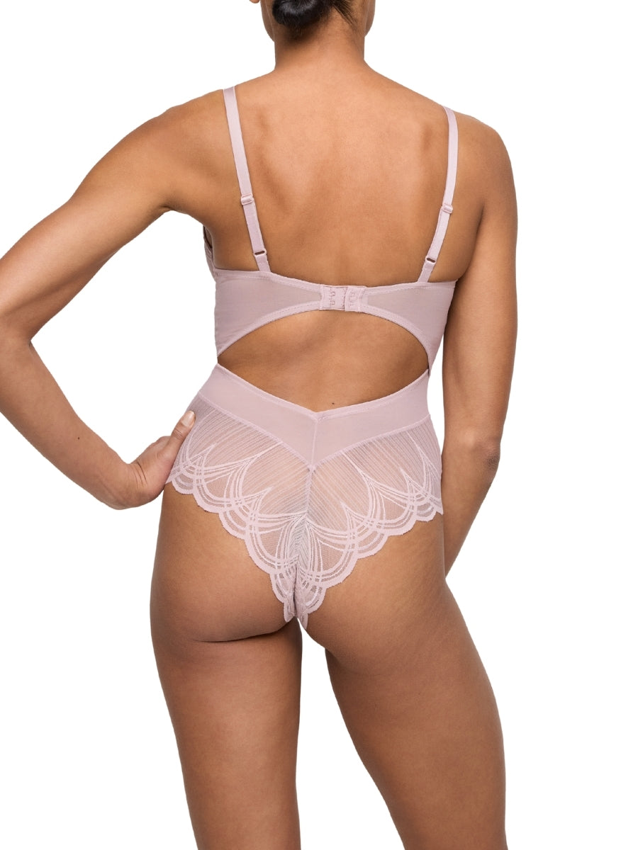 Cathia Plunge Bodysuit - Bois De Rose