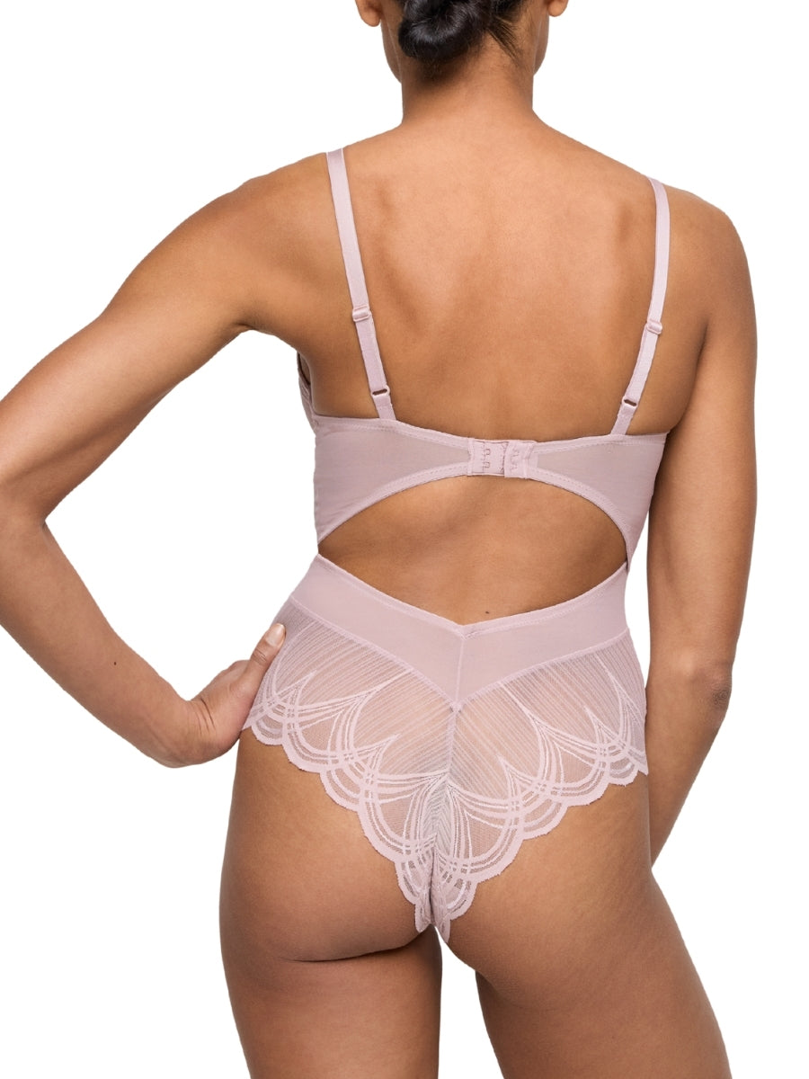 Cathia Plunge Bodysuit - Bois De Rose