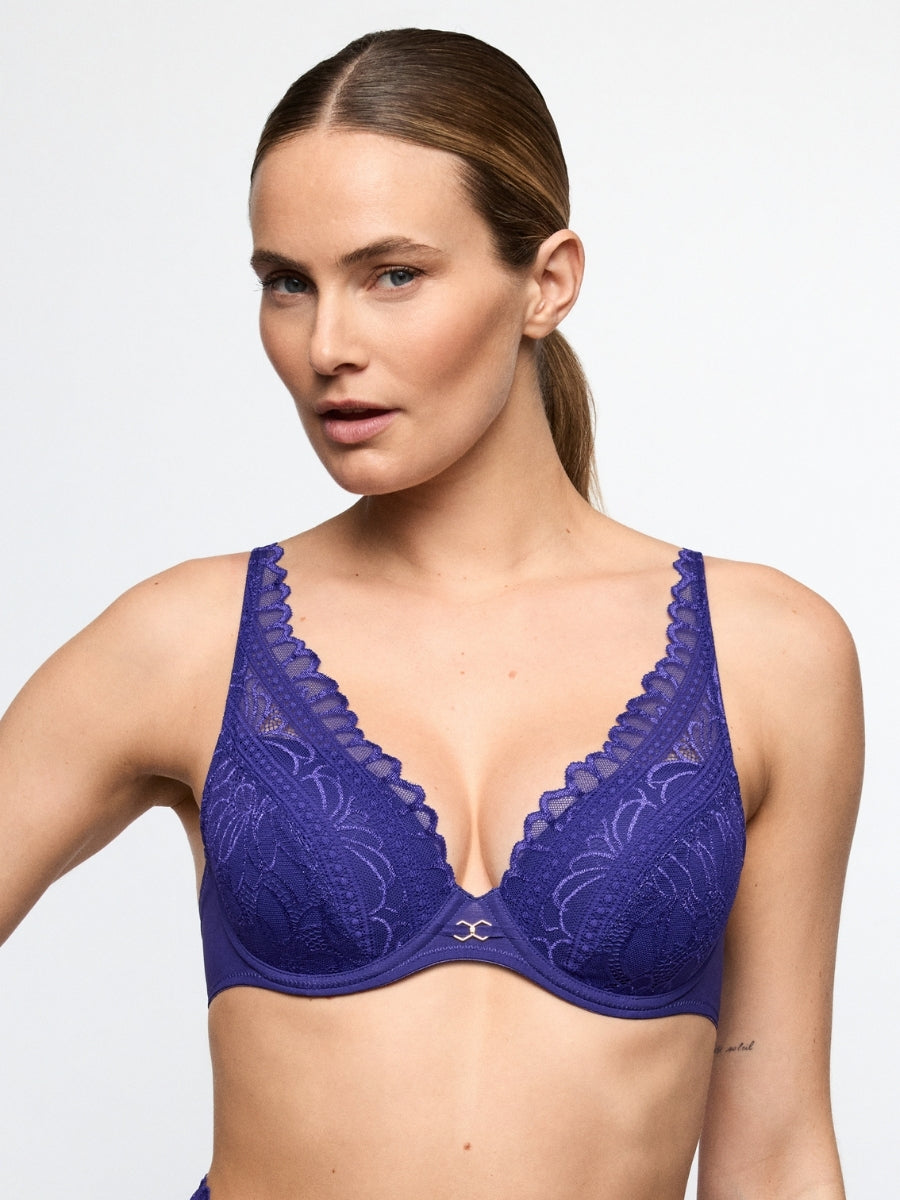 Cerina Padded Plunge Bra - Velvet Eclipse