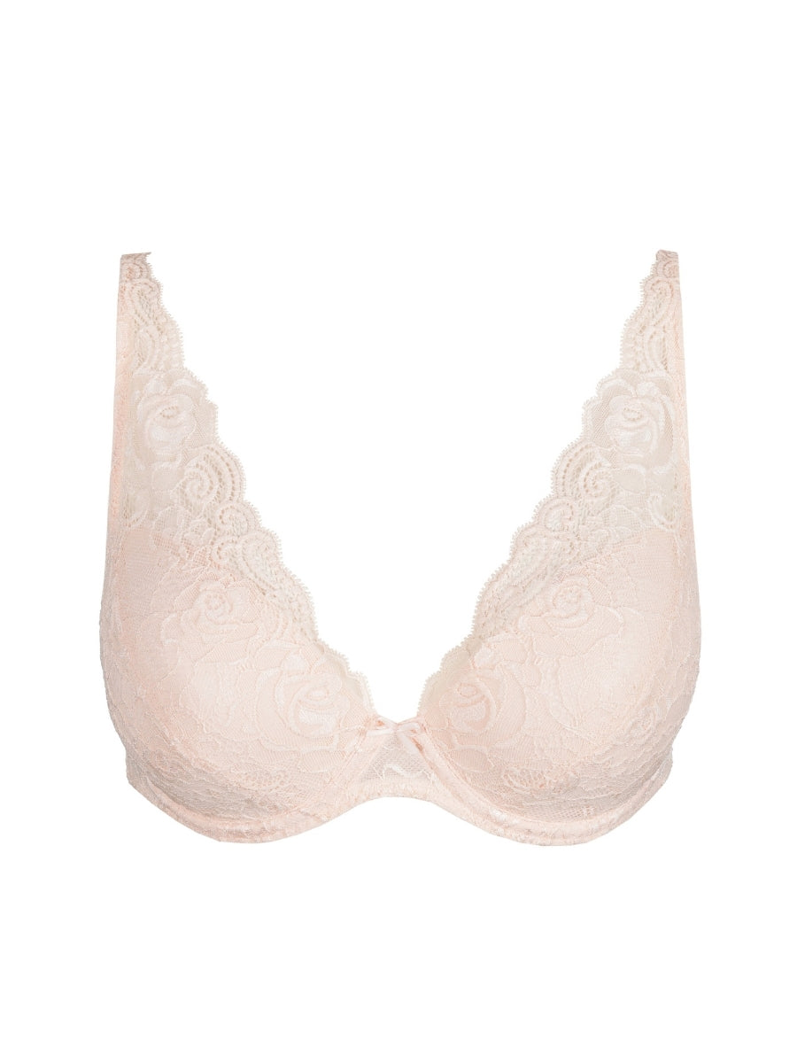 Cyrile Padded Plunge Bra - Crystal Pink