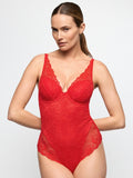 Cyrile Padded Plunge Body - True Red