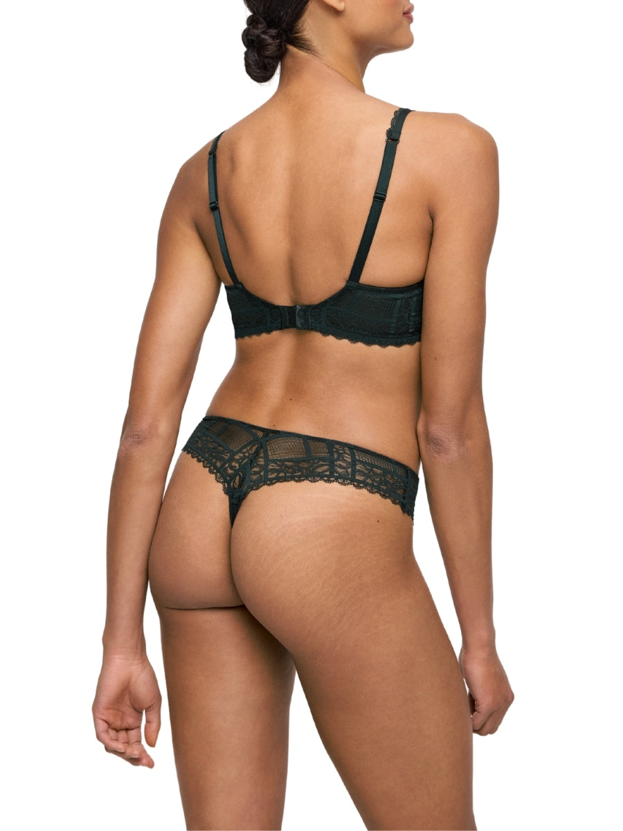 Jadei Padded Plunge Bra - Deep Forest