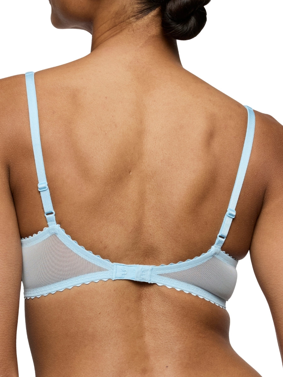 Jane Half Padded Balcony Bra - Milky Blue