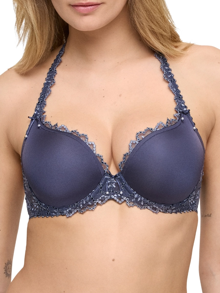 Jane Padded Heartshape Bra - Blue Shadow