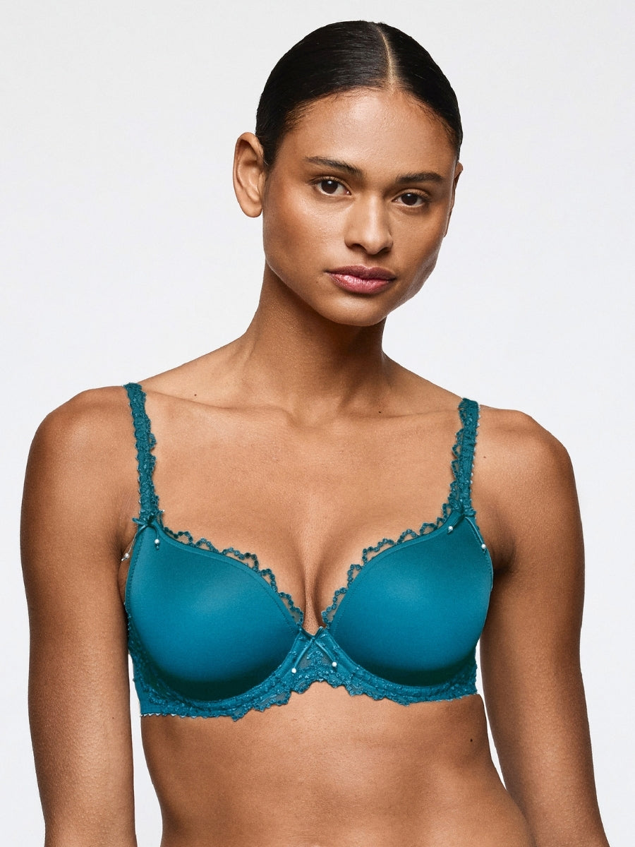 Jane Padded Heartshape Bra - Peacock
