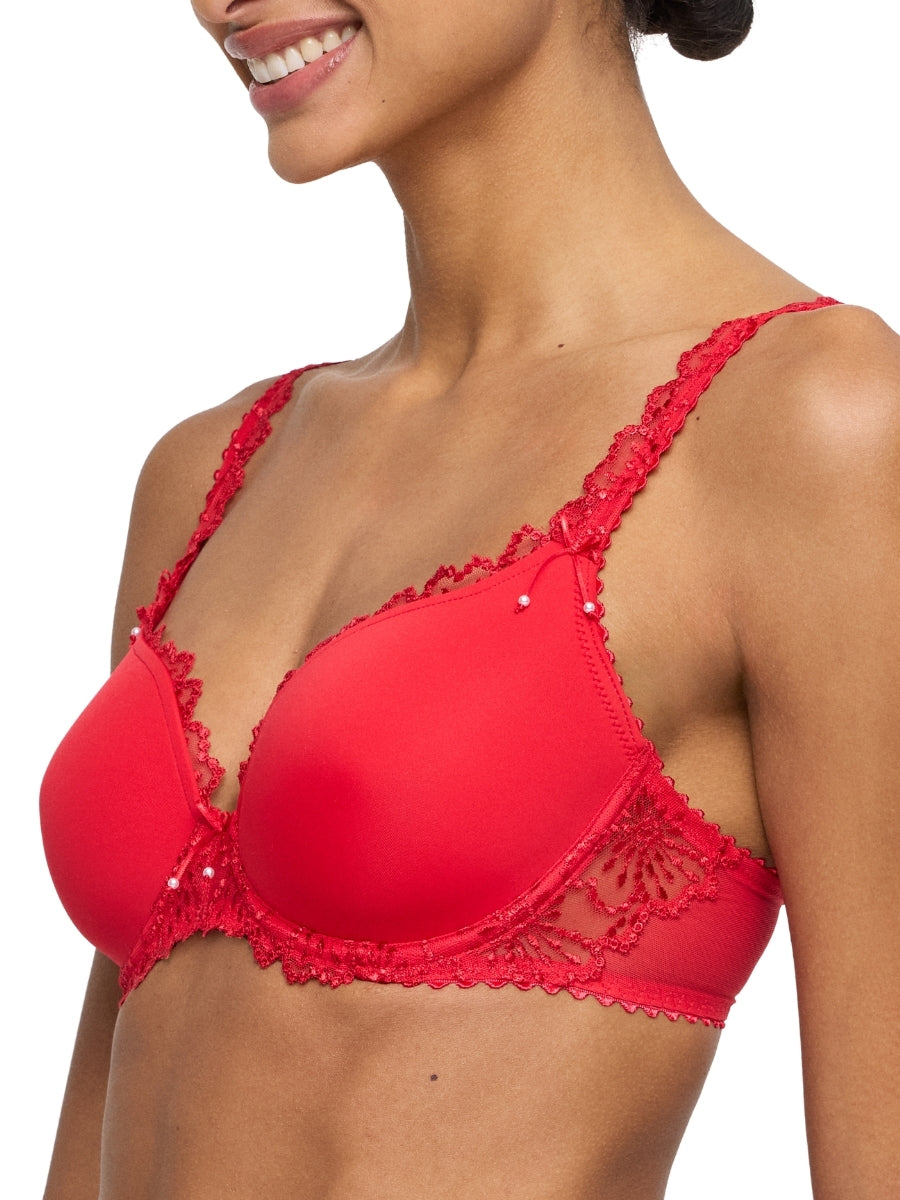 Jane Padded Heartshape Bra - True Red