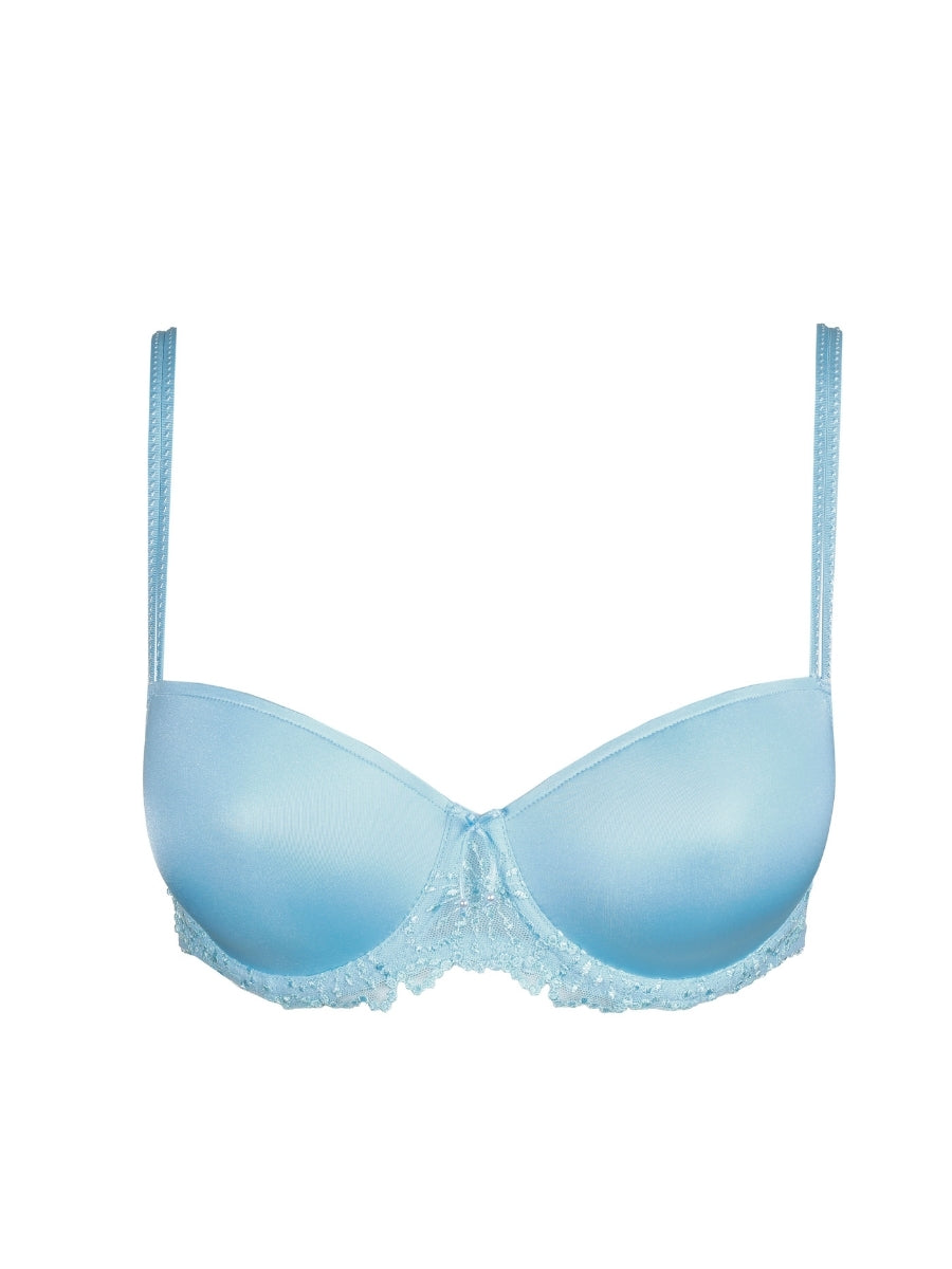 Jane Padded Balcony Bra - Milky Blue