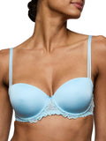 Jane Padded Balcony Bra - Milky Blue