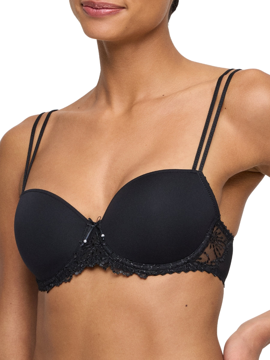 Jane Padded Balcony Bra - Black