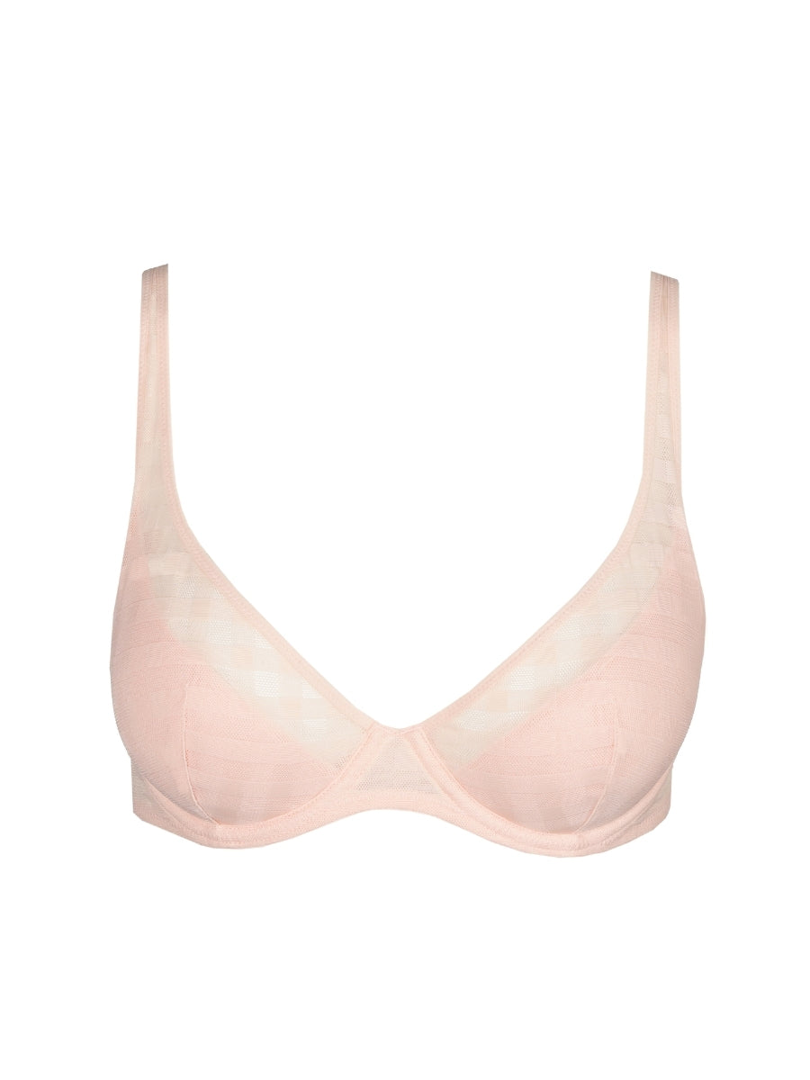 Jereme Half Padded Plunge Bra - Glossy Pink