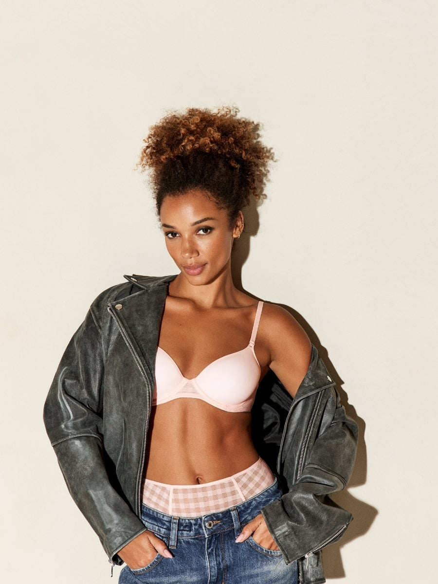 Jereme Spacer Full Cup Bra - Glossy Pink