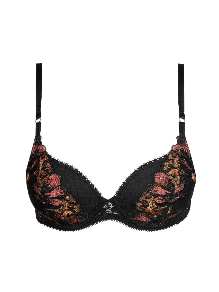 Juliane Padded Heartshape Bra - Black
