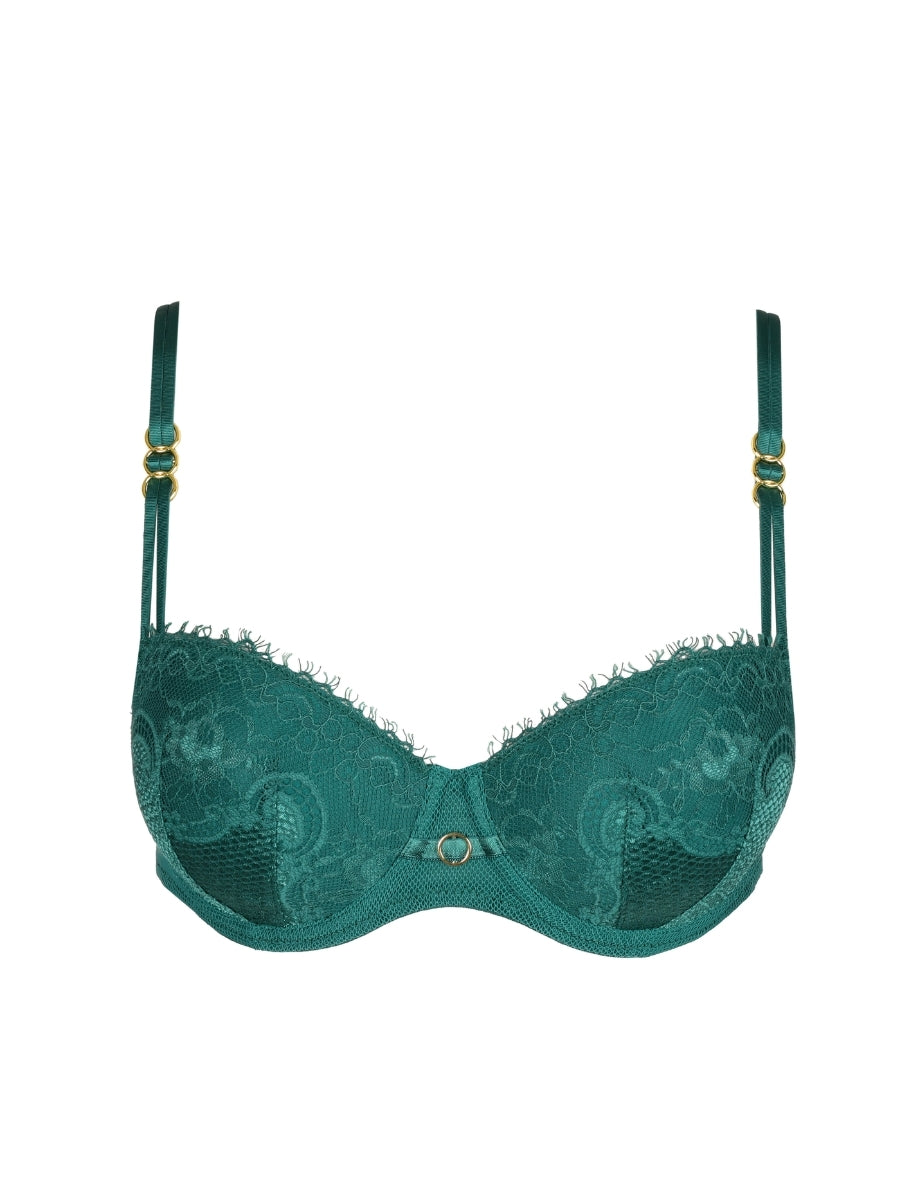 Junoo Padded Balcony Bra - Jasper Green