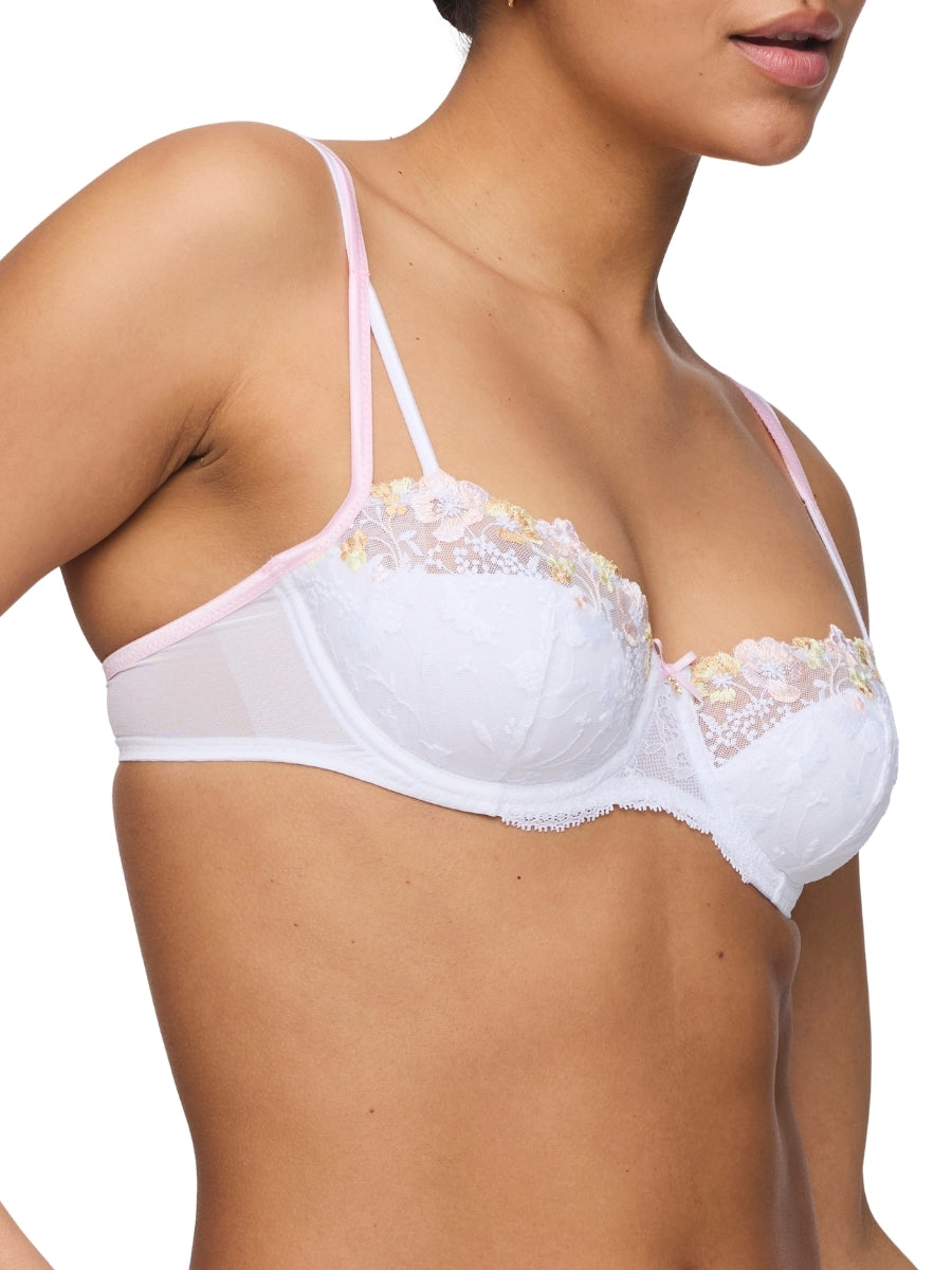 Lizelot Half Padded Balcony Bra - White