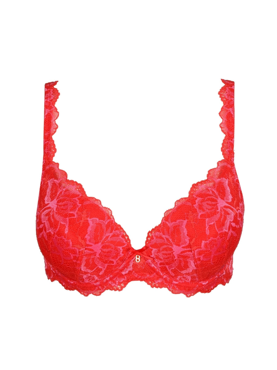 Manyla Padded Heartshape Bra - Pixie Red