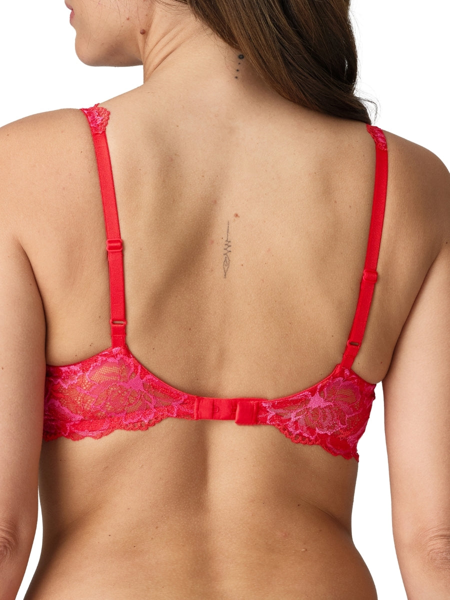 Manyla Padded Balcony Bra - Pixie Red