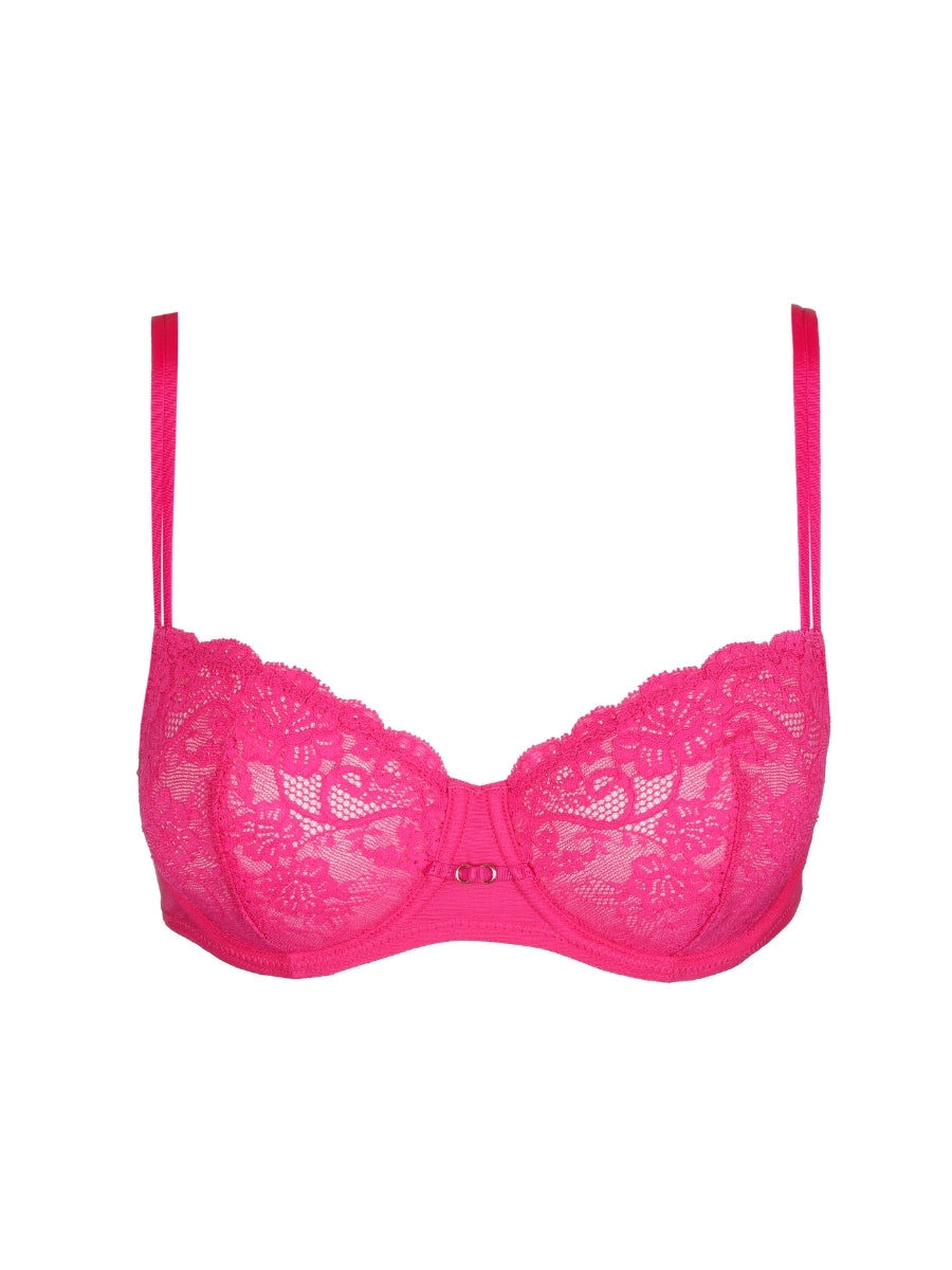 Melipha Vertical Seam Balcony Bra - Very Berry