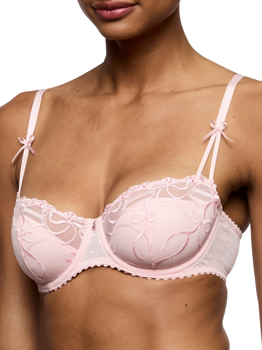 Noova Half Padded Balcony Bra - Gardenia Rose