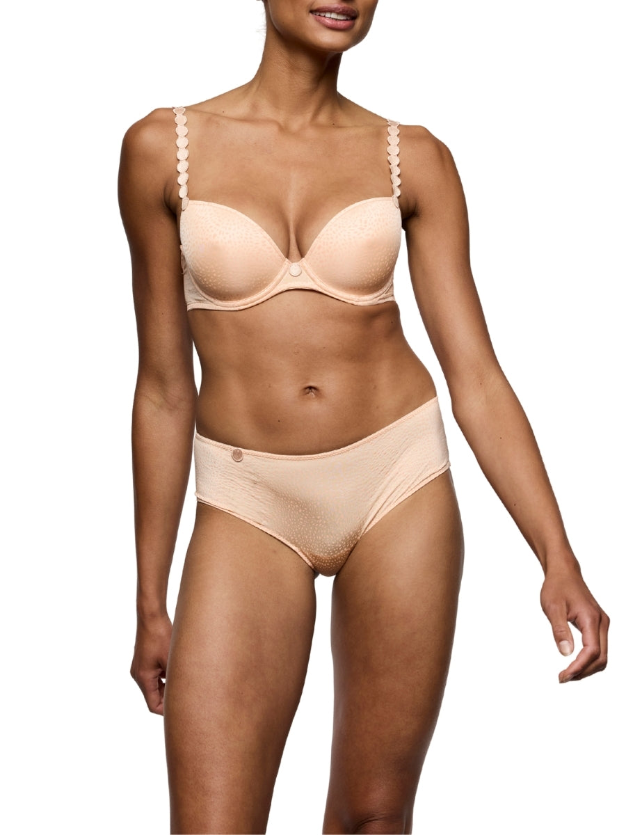 Tom Padded Plunge Bra - Peach Whisper