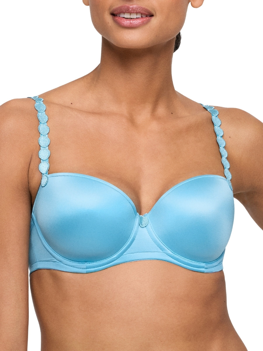 Tom Padded Balcony Bra - Azure Delight