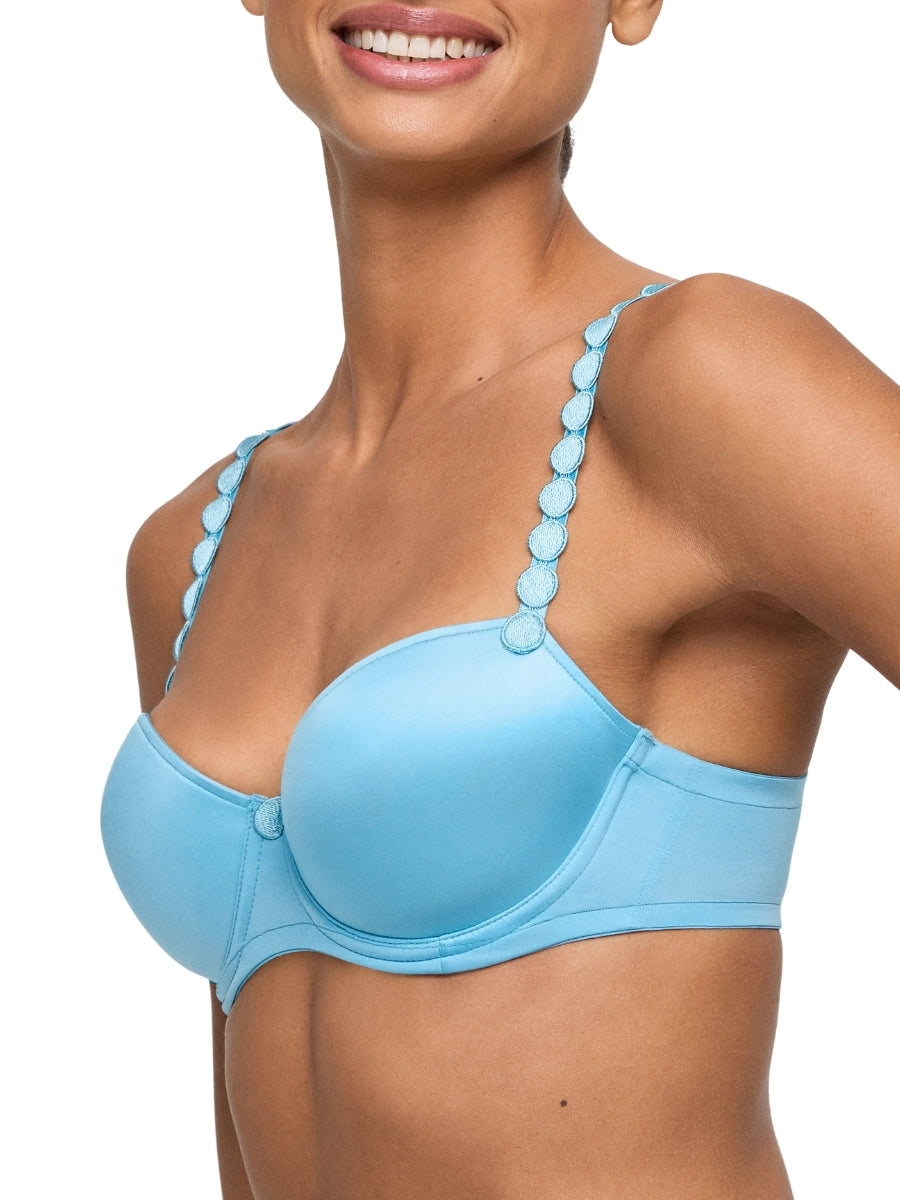 Tom Padded Balcony Bra - Azure Delight