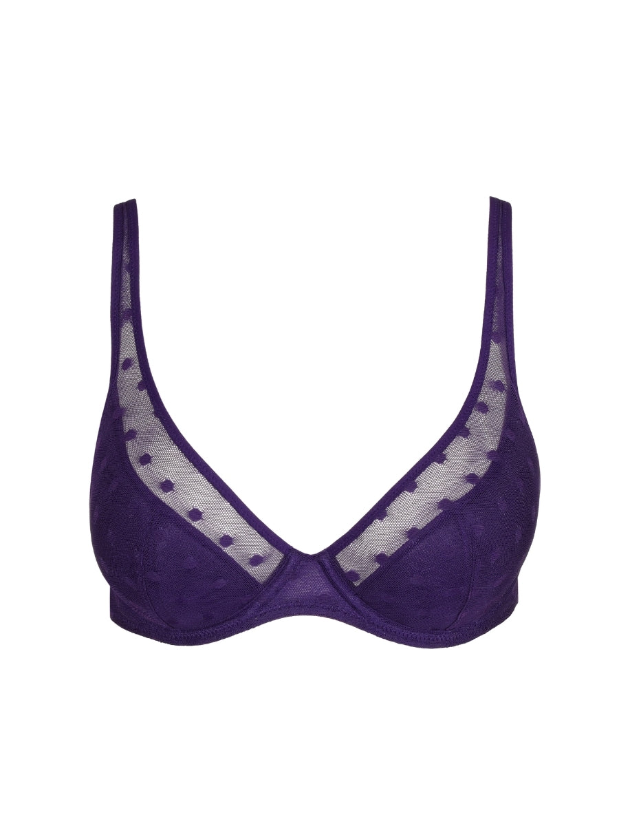 Tulio Half Padded Plunge Bra - Majestic Purple