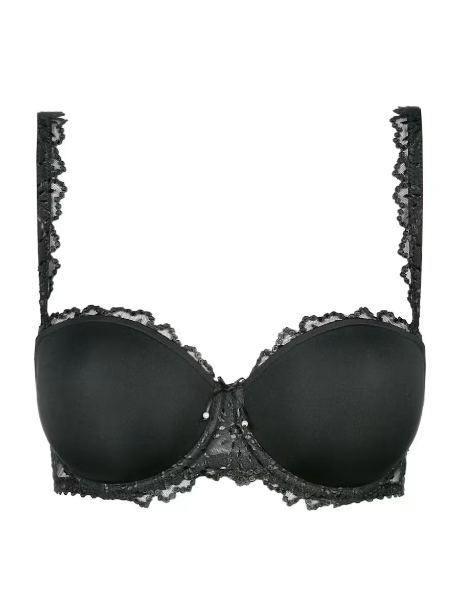 Jane Padded Strapless Bra - Black