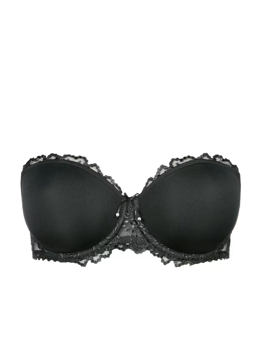 Jane Padded Strapless Bra - Black